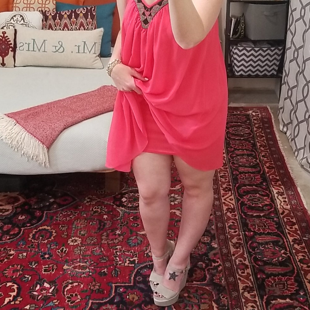 Express BNWT Spaghetti Strap Babydoll Swing Dress - Picture 5 of 8